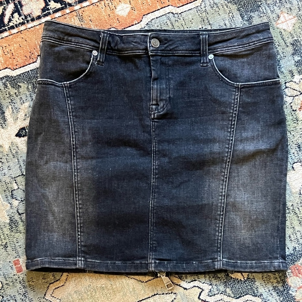 Burberry Brit Y2k black denim stretch skirt